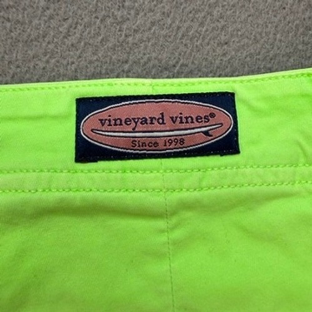 Vineyard Vines Island Short Slim Fit Mens 34 Green‎ Chino Cotton Beach Casual - Picture 8 of 11